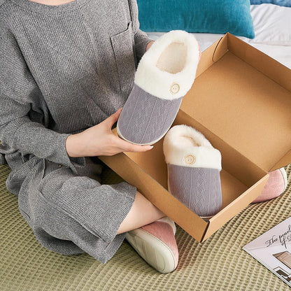 Cozy Warm Memory Foam Women’s Slippers – Soft, Non-Slip House Shoes