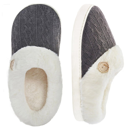 Cozy Warm Memory Foam Women’s Slippers – Soft, Non-Slip House Shoes