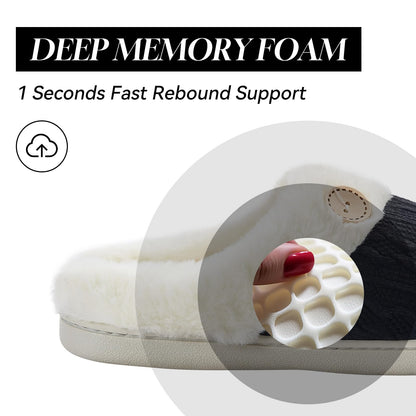 Cozy Warm Memory Foam Women’s Slippers – Soft, Non-Slip House Shoes