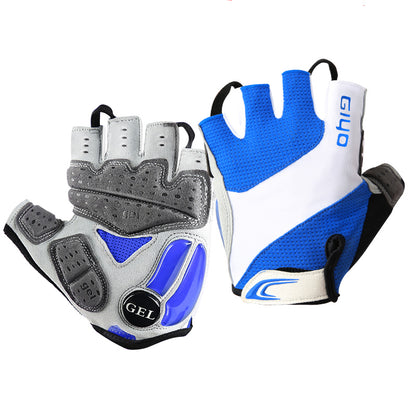 Cycling Half Finger Gloves with Liquid Silicone Padding – Shock-Absorbing Gloves for Road & Mountain Biking