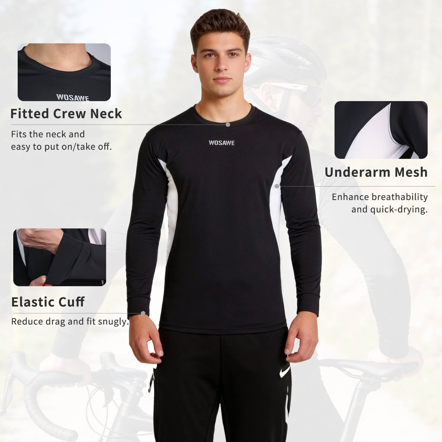 Cycling Jersey with 3 Rear Pockets – Breathable, Lightweight & Quick Dry