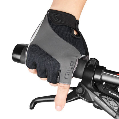 Cycling Half Finger Gloves with Liquid Silicone Padding – Shock-Absorbing Gloves for Road & Mountain Biking