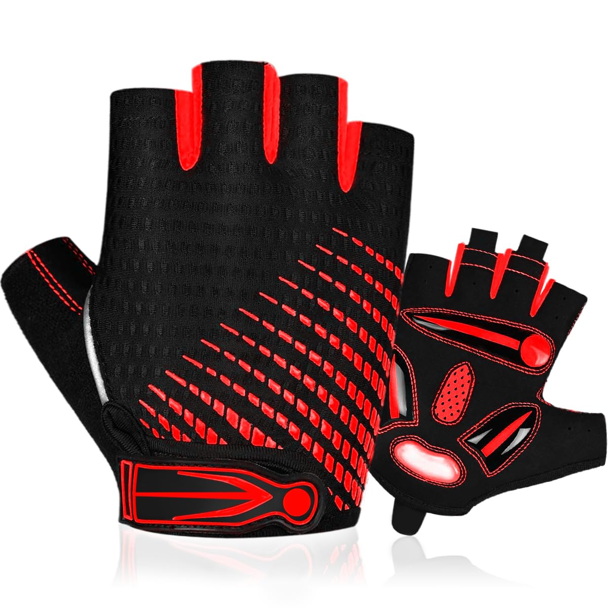 Fingerless Gel Cycling Gloves for Mountain Biking & Road Bike