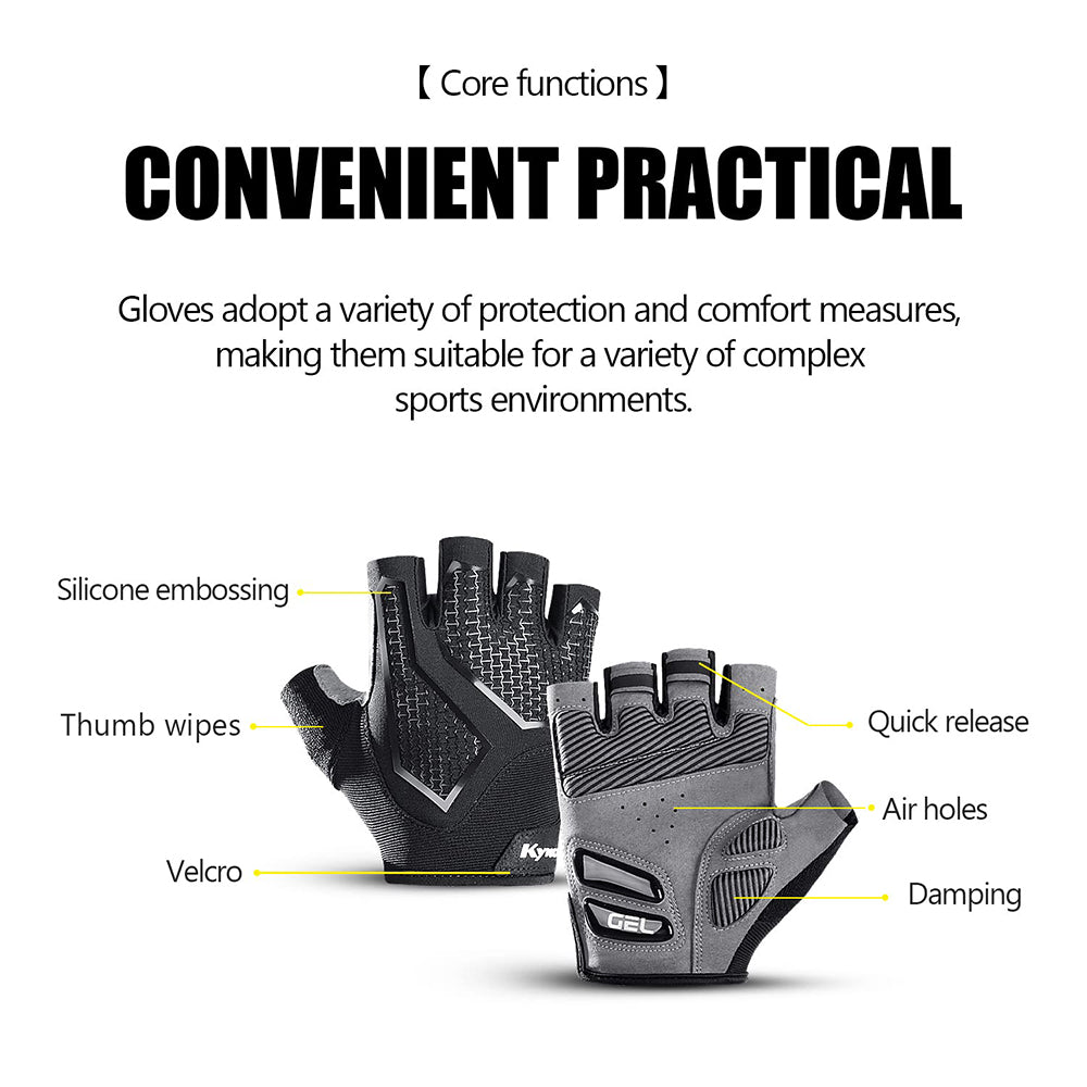 Fingerless Bike Gloves – Lightweight, Gel-Padded, Non-Slip