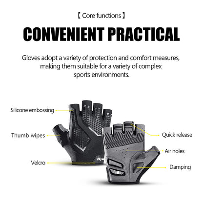Fingerless Bike Gloves – Lightweight, Gel-Padded, Non-Slip