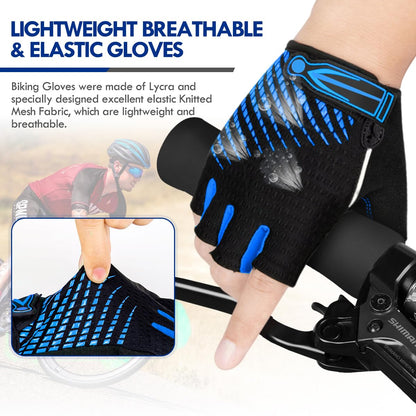 Fingerless Gel Cycling Gloves for Mountain Biking & Road Bike