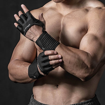 Gym Gloves with Wrist Guards for Weight Lifting Strength Training