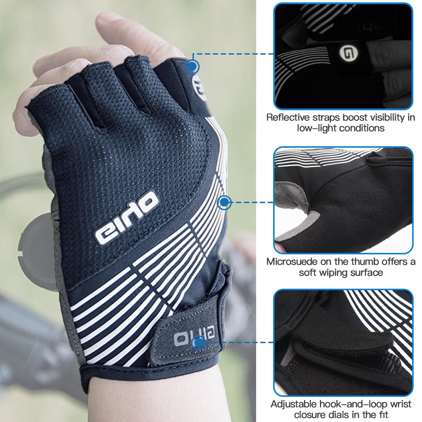 Half-Finger Cycling Gloves – Gel-Padded Sports Gloves