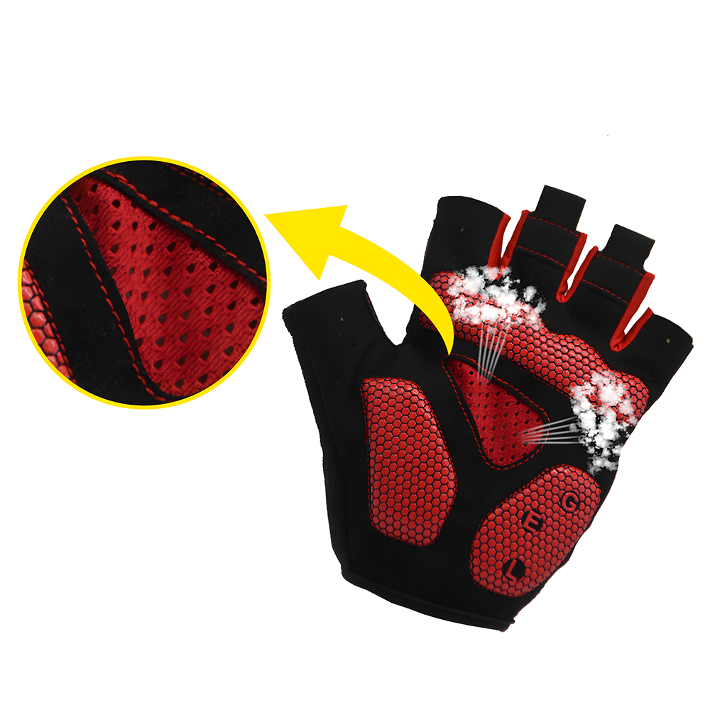 Half Finger Cycling Gloves - 5MM Gel Shock Absorbing