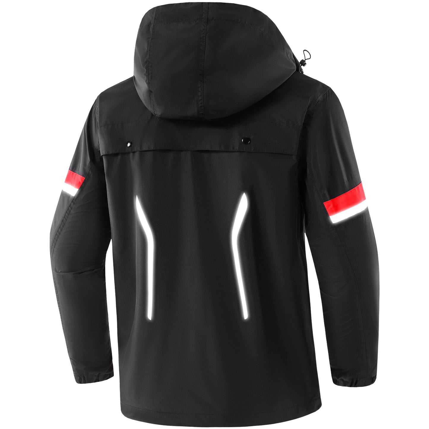 Hooded Waterproof Cycling Jacket – Reflective Bike & Motorcycle Coat