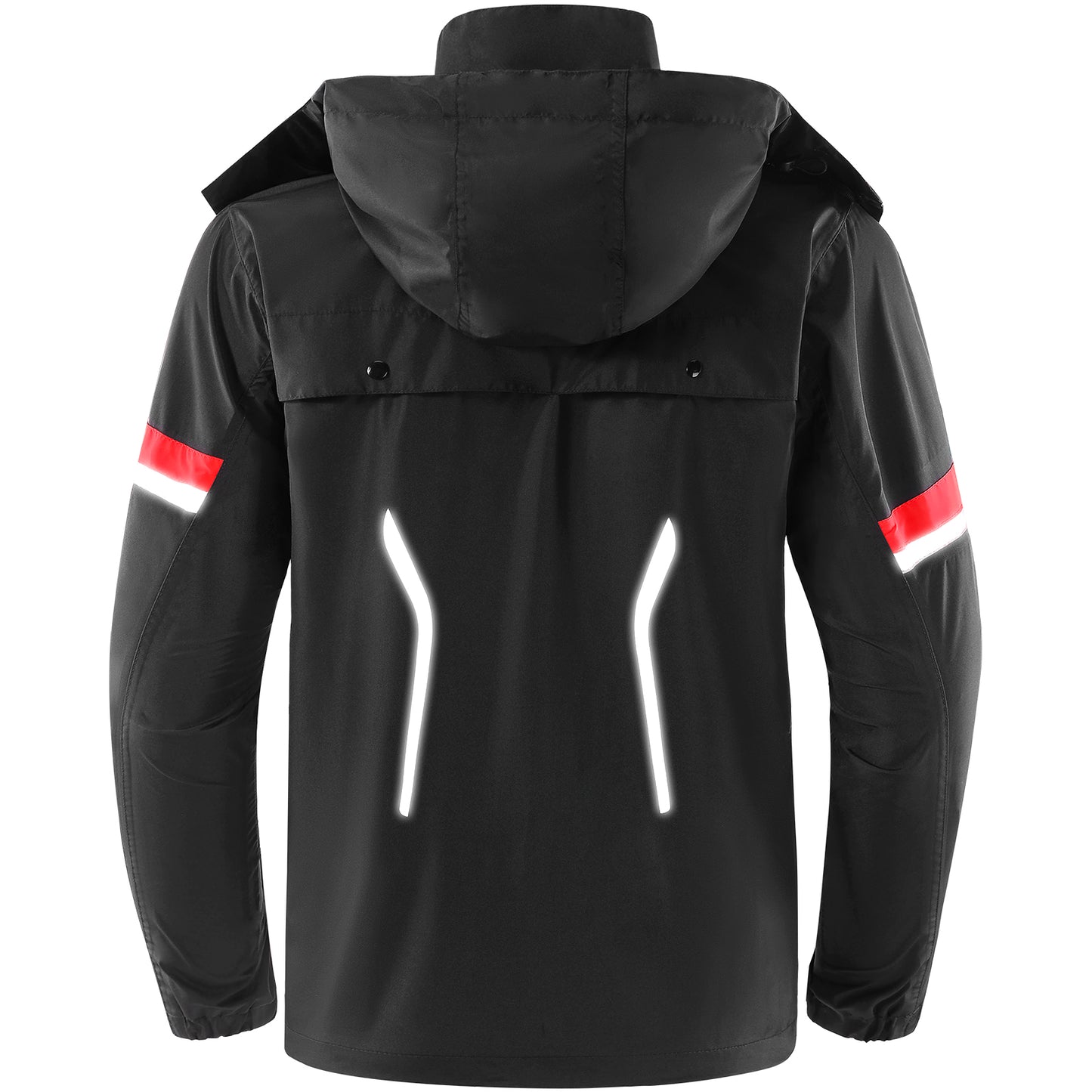 Hooded Waterproof Cycling Jacket – Reflective Bike & Motorcycle Coat