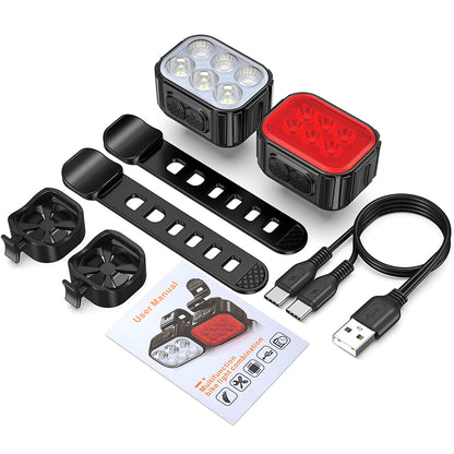LED Bike Light Set – Front and Rear Lights