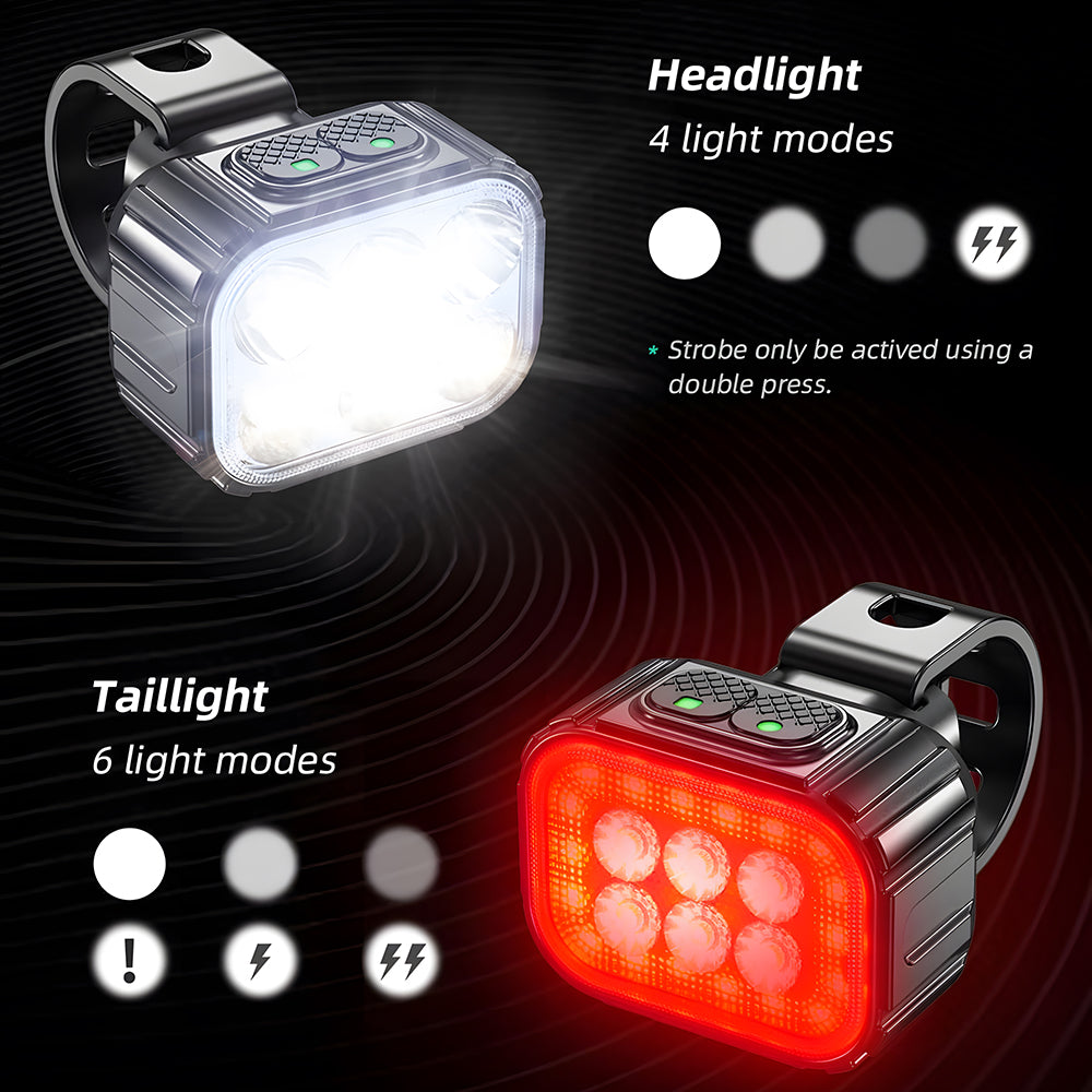 LED Bike Light Set – Front and Rear Lights