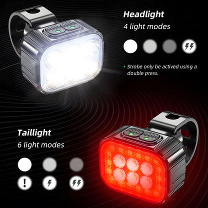 LED Bike Light Set – Front and Rear Lights