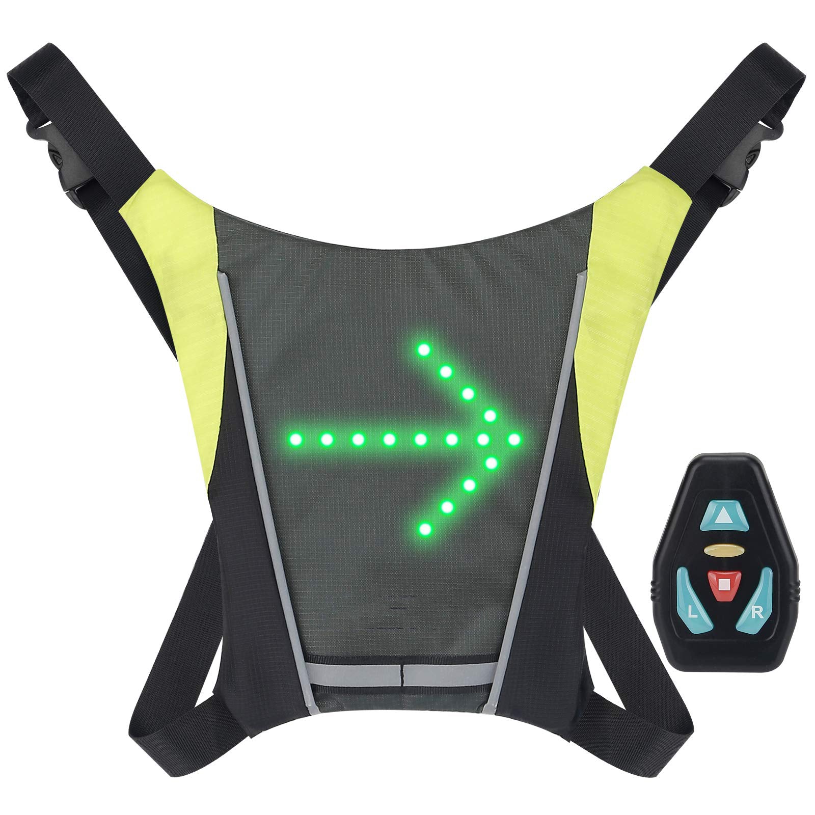 LED Turn Signal Cycling Vest with Direction Indicator