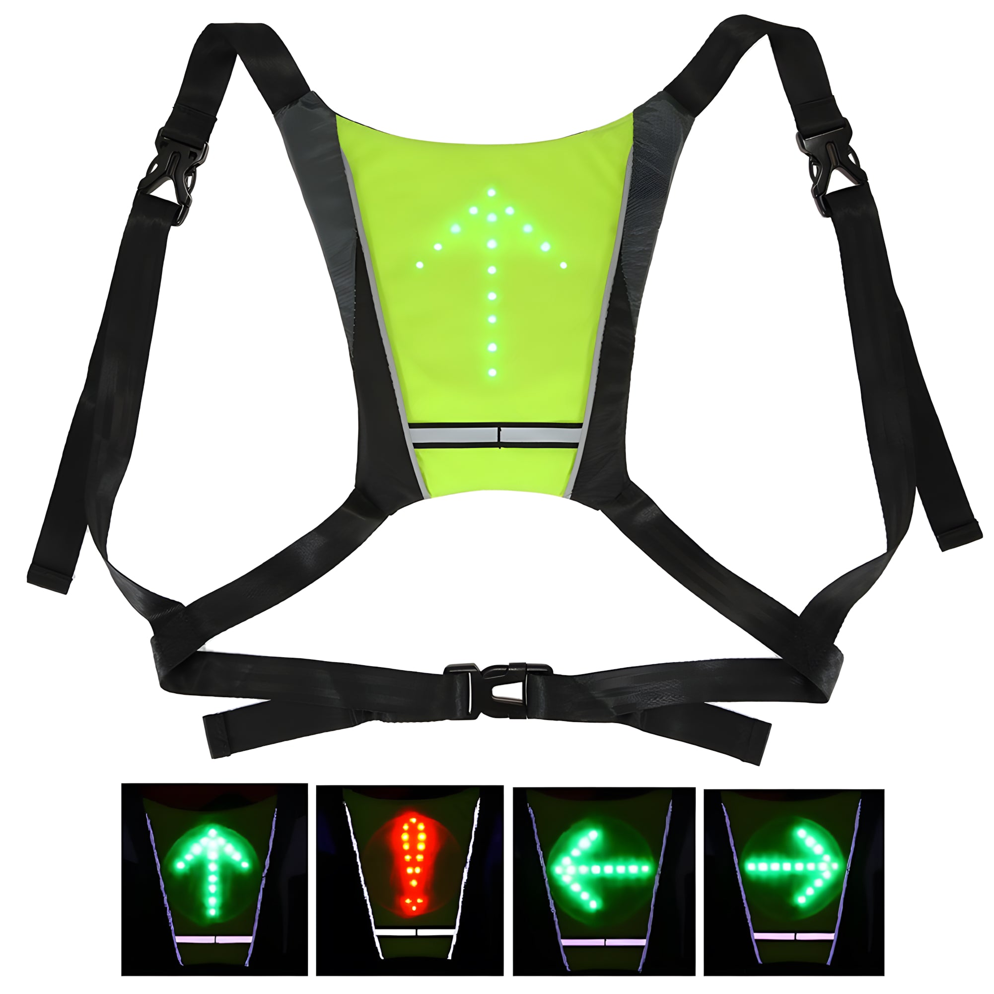 LED Turn Signal Cycling Vest with Direction Indicator