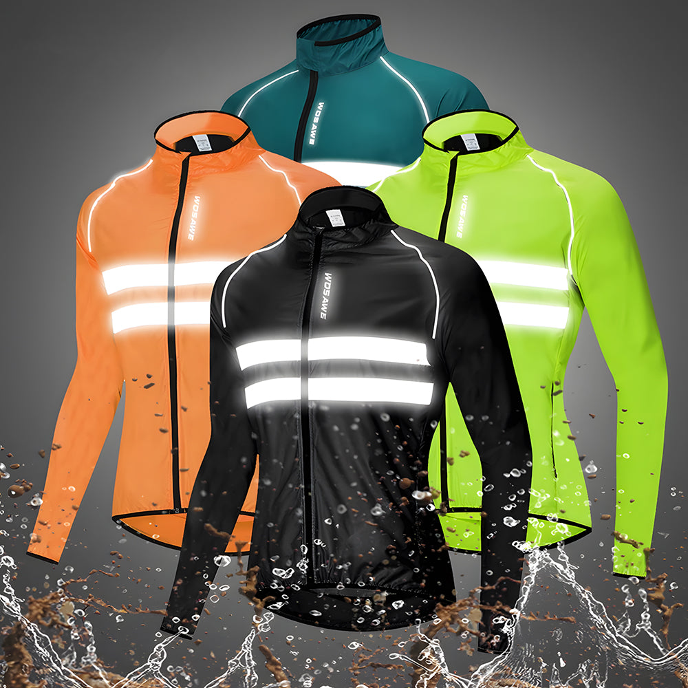 Lightweight Windproof and Showerproof Cycling Jacket with Reflective Strip for MTB