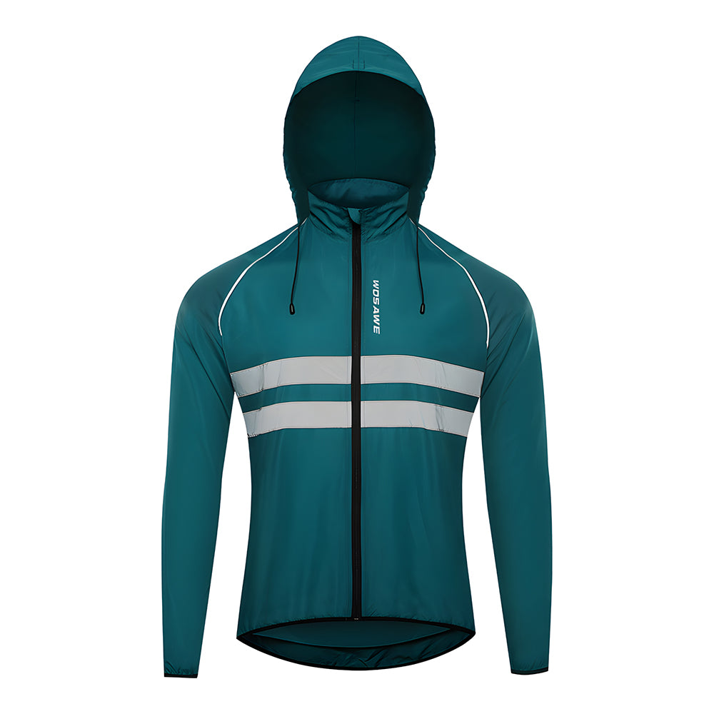 Lightweight Windproof and Showerproof Cycling Jacket with Reflective Strip for MTB
