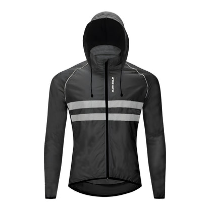 Lightweight Windproof and Showerproof Cycling Jacket with Reflective Strip for MTB