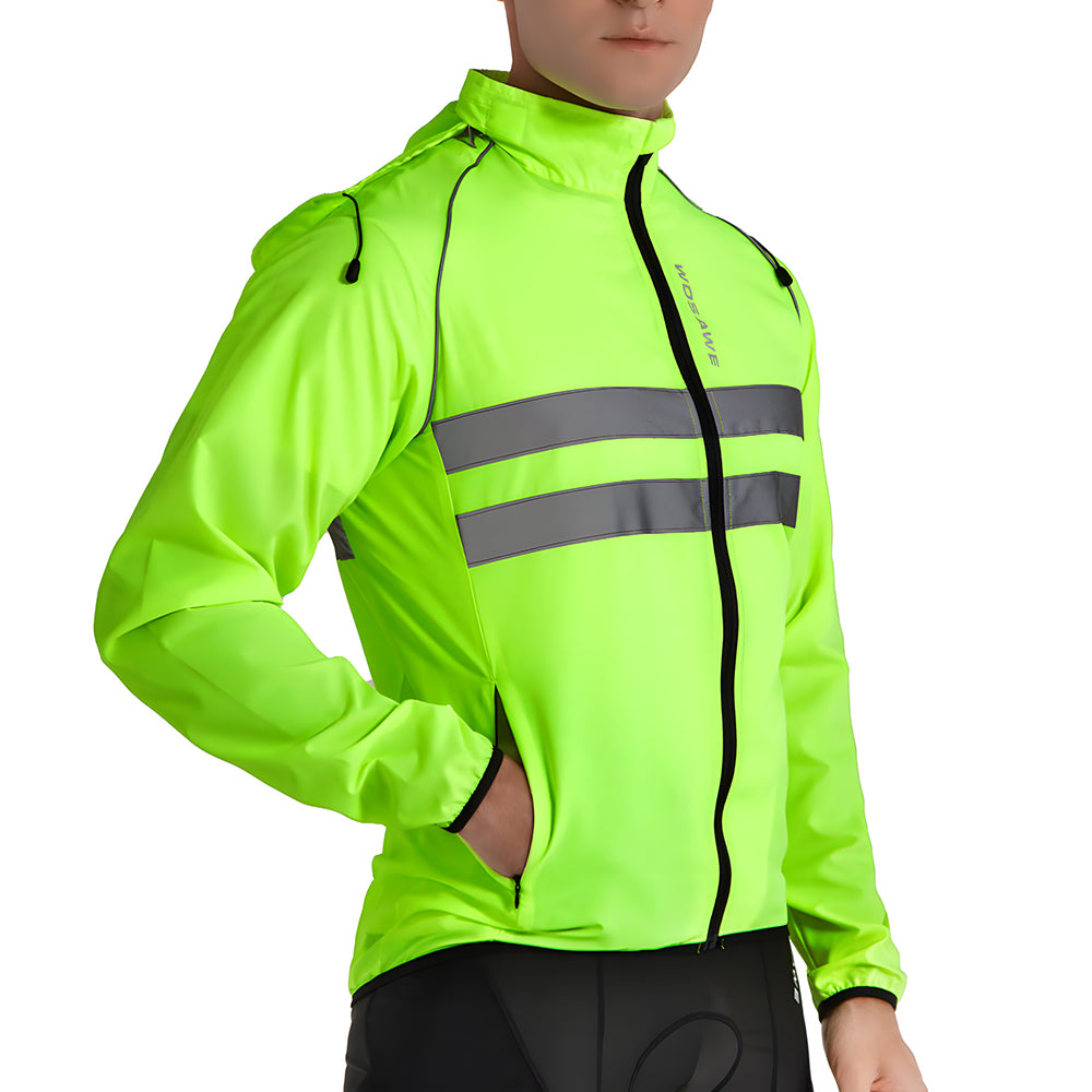 Lightweight Windproof and Showerproof Cycling Jacket with Reflective Strip for MTB