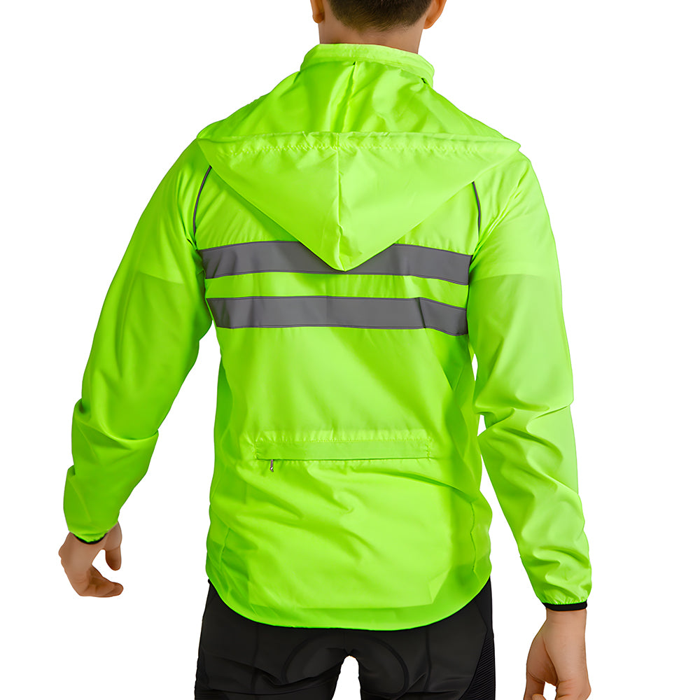 Lightweight Windproof and Showerproof Cycling Jacket with Reflective Strip for MTB