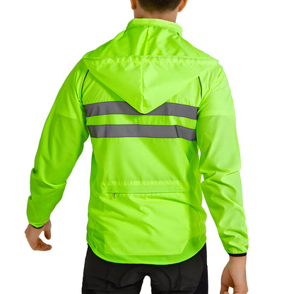 Lightweight Windproof and Showerproof Cycling Jacket with Reflective Strip for MTB