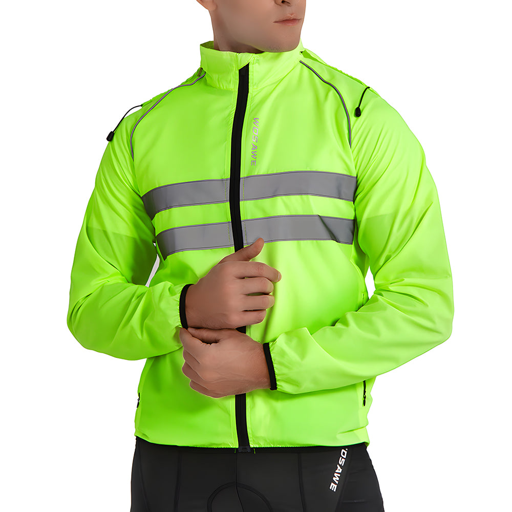 Lightweight Windproof and Showerproof Cycling Jacket with Reflective Strip for MTB