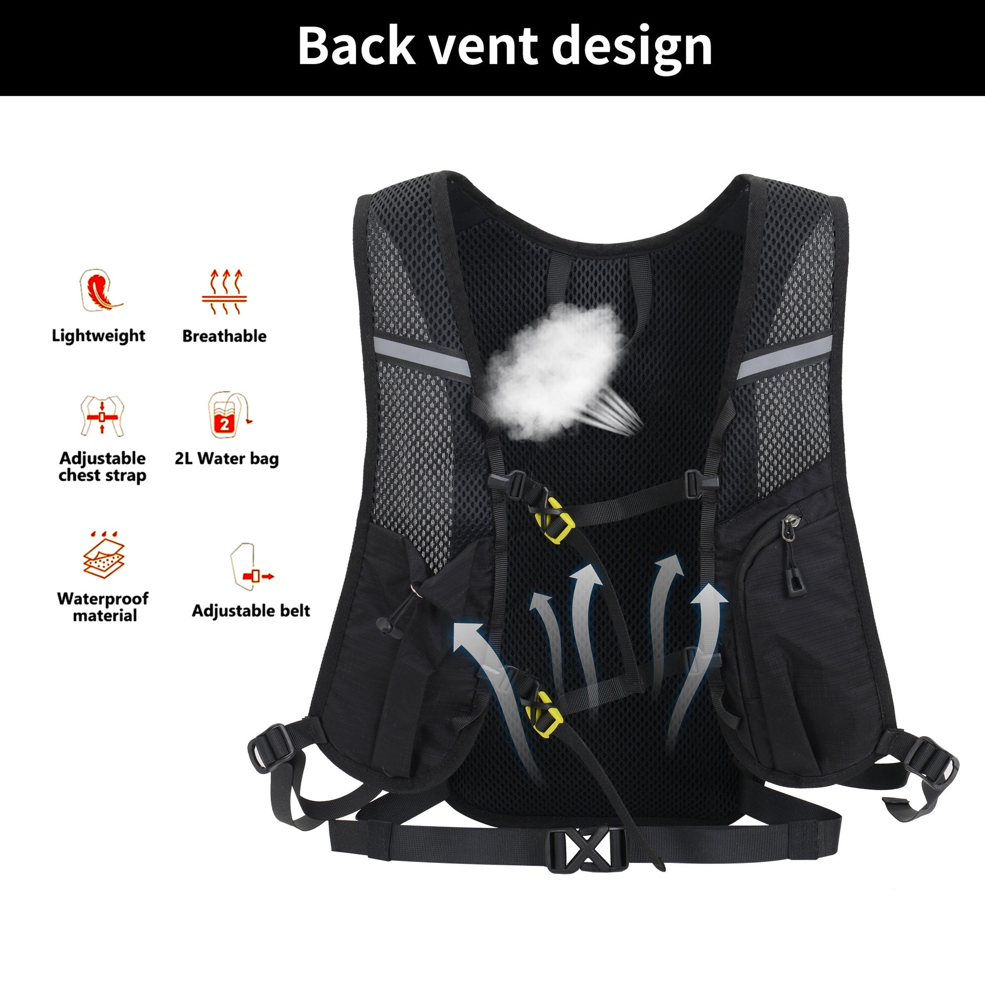 Lightweight Breathable Bike Backpack | 8L Foldable Sport Daypack