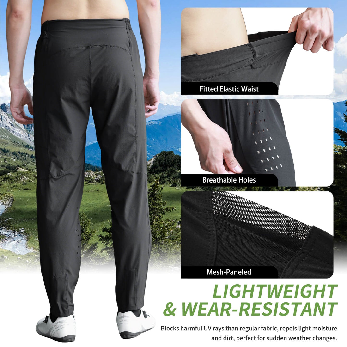 MTB Cycling Pants – Loose Fit, Water-Repellent, Quick-Dry, Breathable