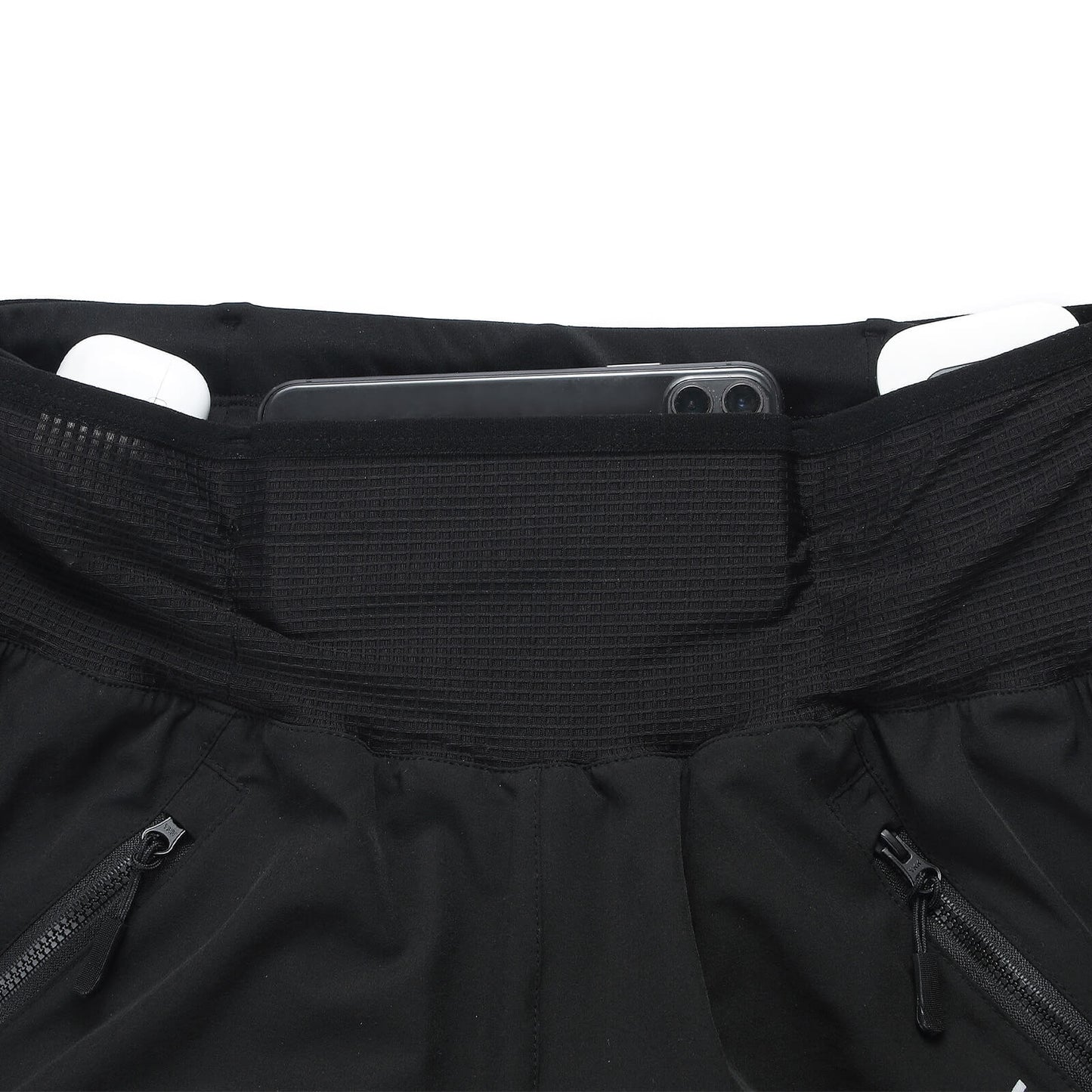 Men’s 2-in-1 Cycling Capri Pants with Padding, Multi-Pocket MTB Shorts