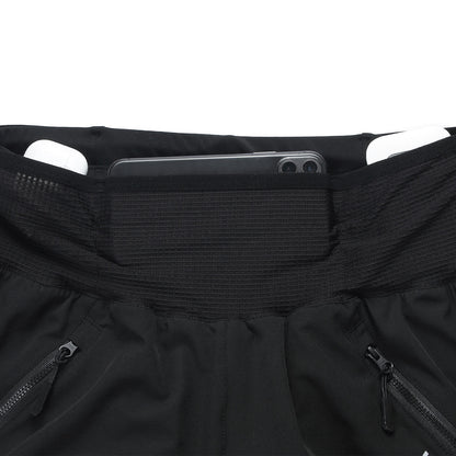 Men’s 2-in-1 Cycling Capri Pants with Padding, Multi-Pocket MTB Shorts