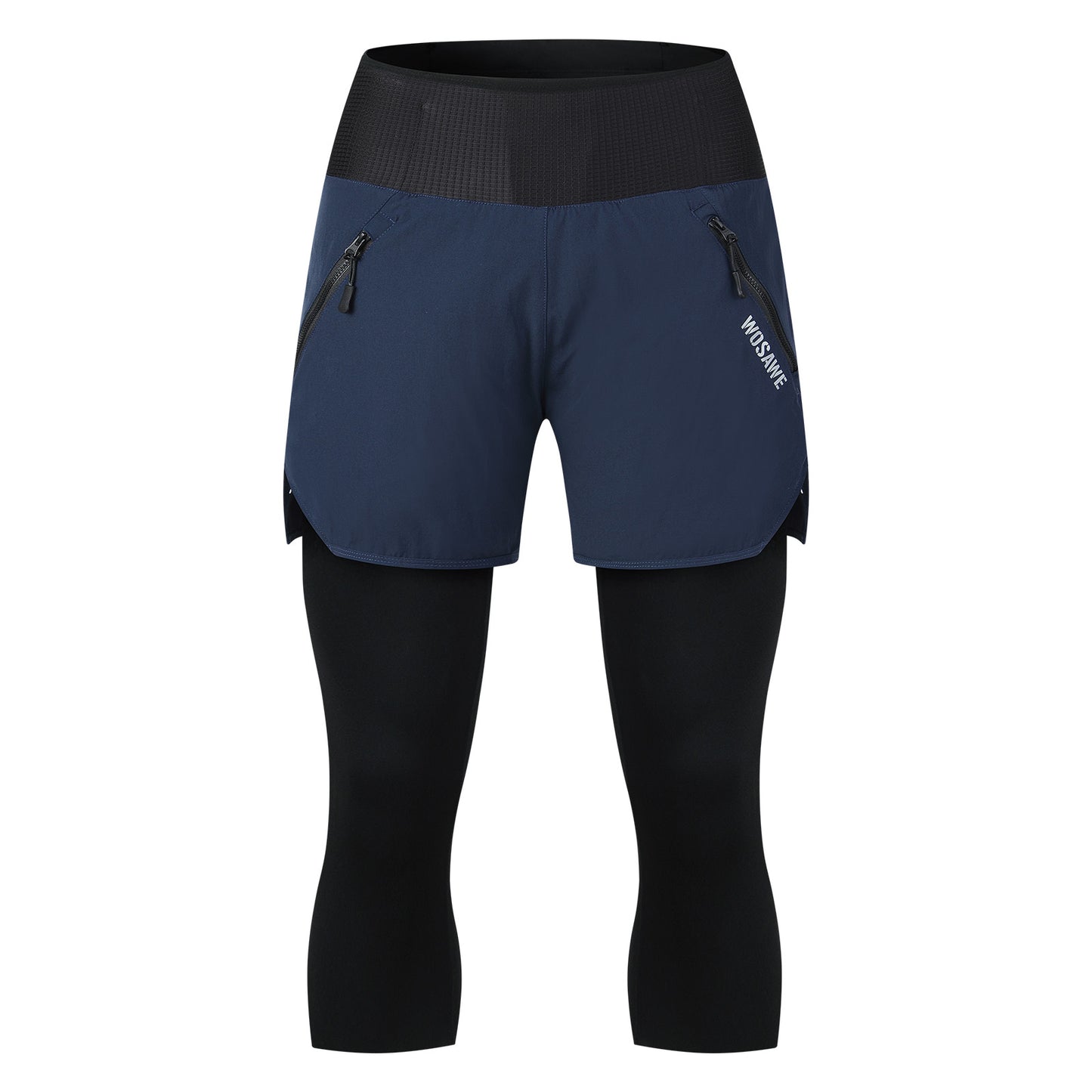 Men’s 2-in-1 Cycling Capri Pants with Padding, Multi-Pocket MTB Shorts