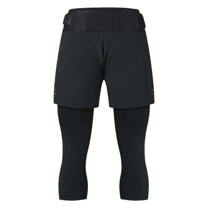 Men’s 2-in-1 Cycling Capri Pants with Padding, Multi-Pocket MTB Shorts