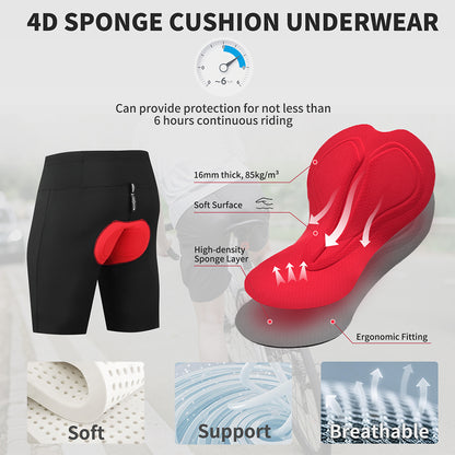 Men’s 2-in-1 MTB Cycling Shorts – Padded, Breathable, Quick-Dry, Multi-Pocket