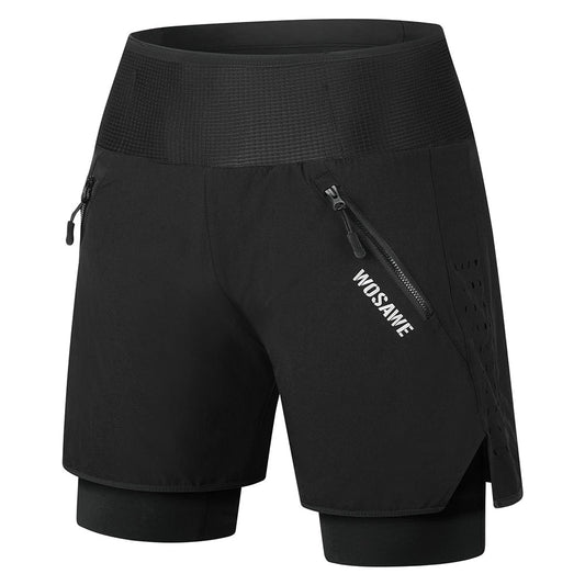 Men’s 2-in-1 MTB Cycling Shorts – Padded, Breathable, Quick-Dry, Multi-Pocket