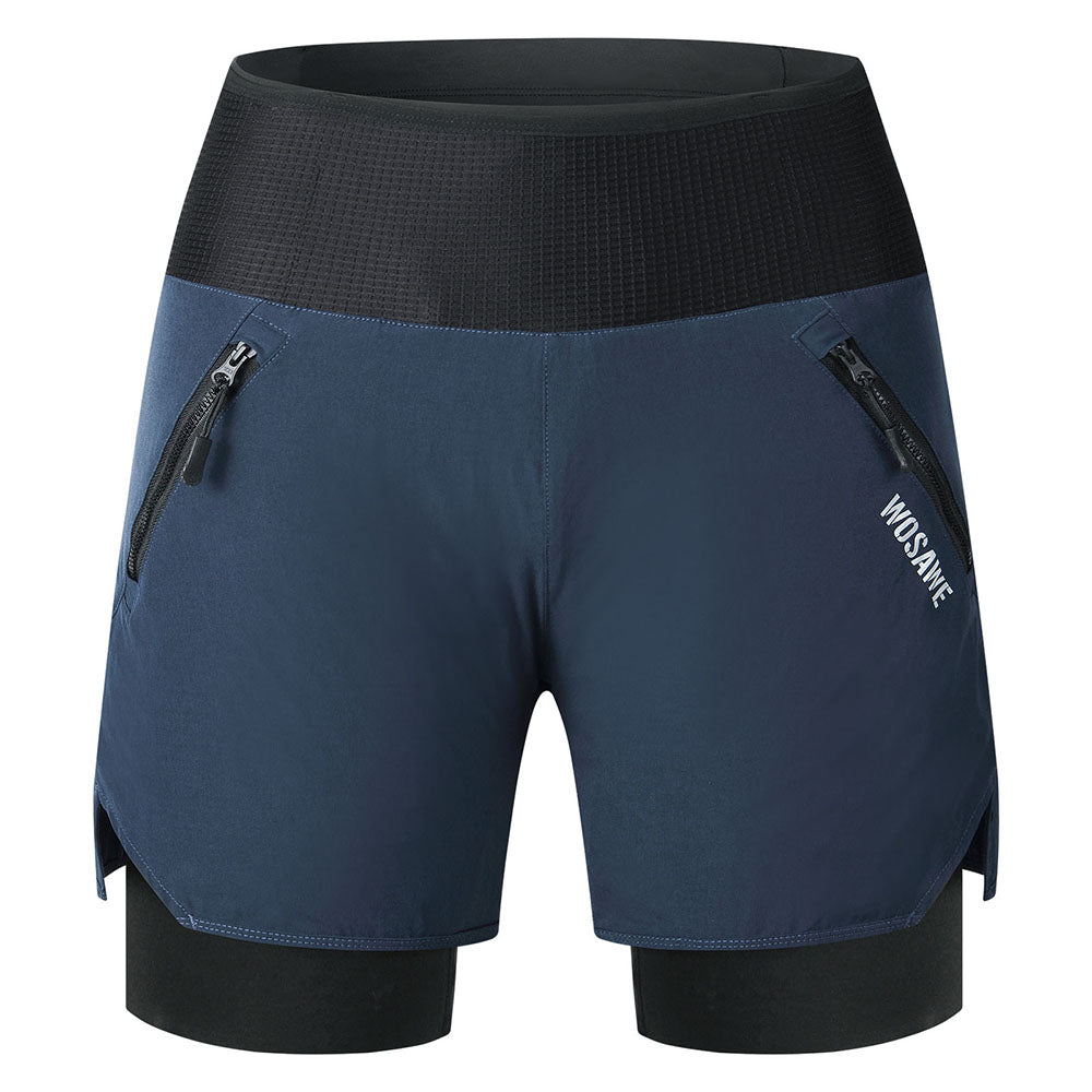 Men’s 2-in-1 MTB Cycling Shorts – Padded, Breathable, Quick-Dry, Multi-Pocket