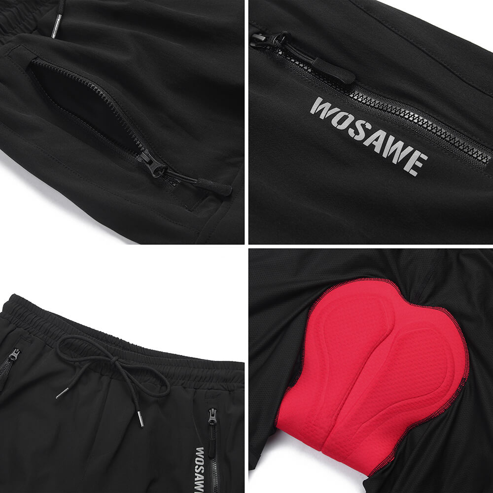 Men’s 2-in-1 MTB Cycling Shorts with 4D Padding & Cargo Pockets