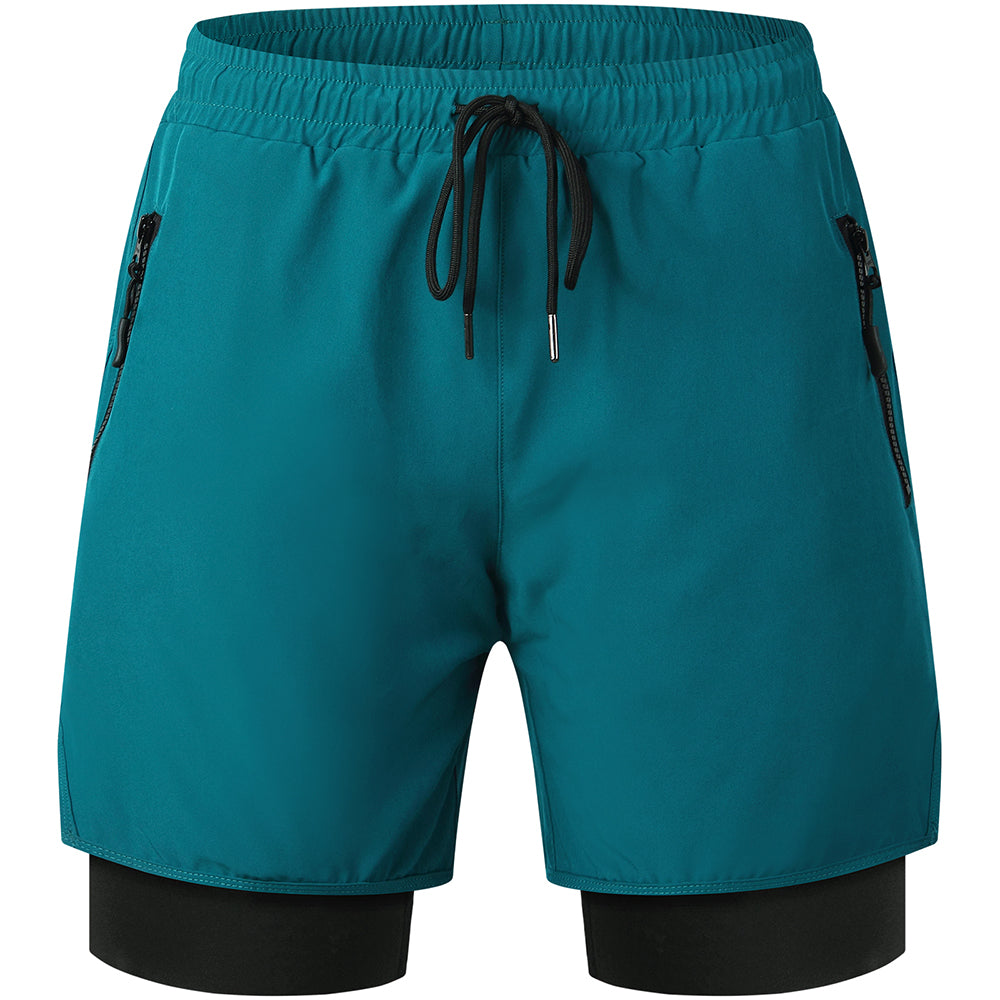 Men’s 2-in-1 Outdoor Cycling Shorts – 3D Padded, Breathable, Quick-Dry