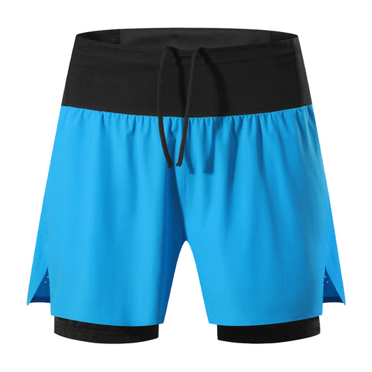 Men’s 2-in-1 Running Shorts Quick Dry Gym Workout Shorts