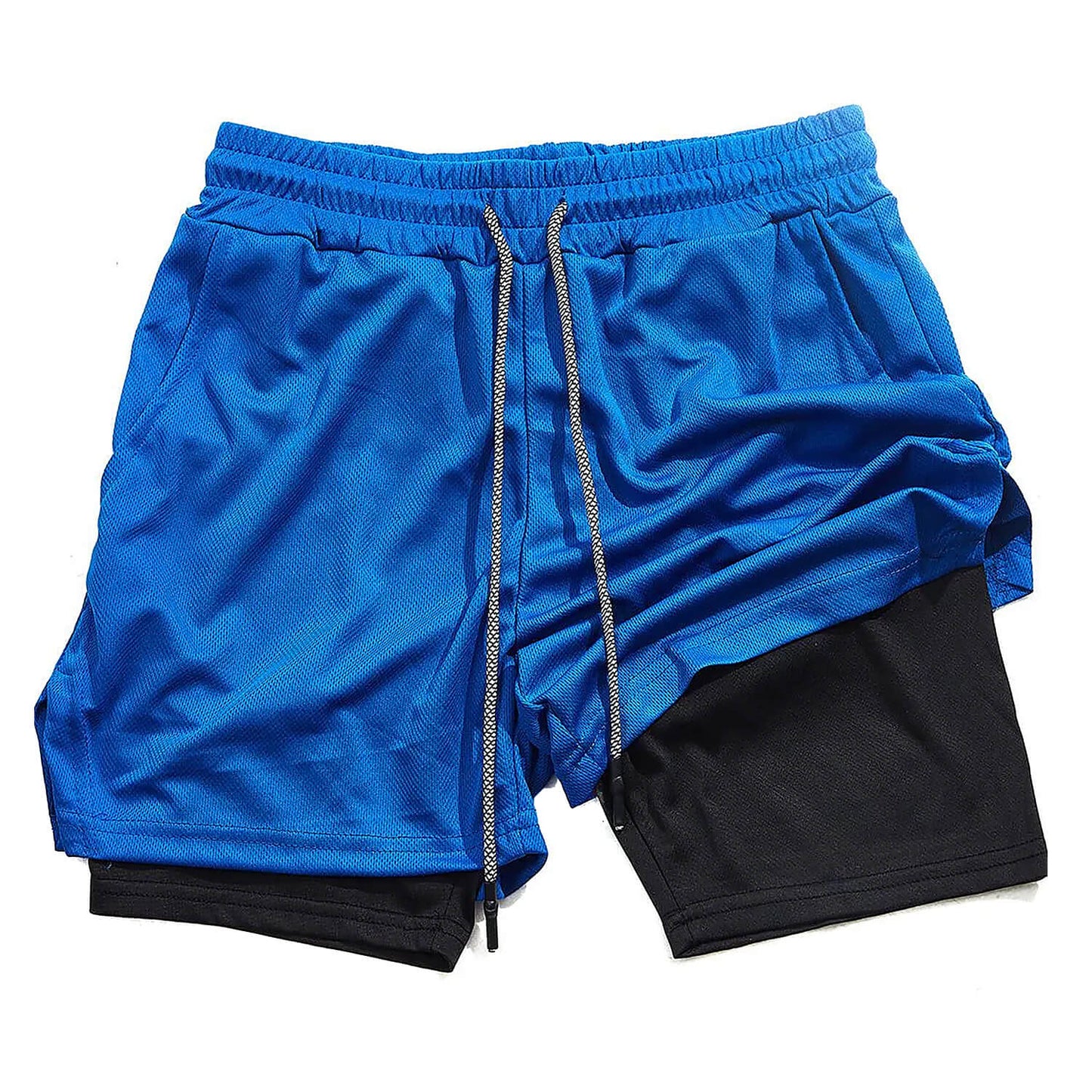 Men’s 2 in 1 Running Shorts with Phone Pocket Gym Workout Shorts