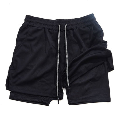 Men’s 2 in 1 Running Shorts with Phone Pocket Gym Workout Shorts