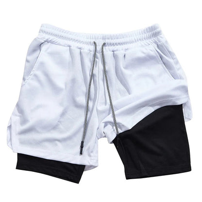 Men’s 2 in 1 Running Shorts with Phone Pocket Gym Workout Shorts