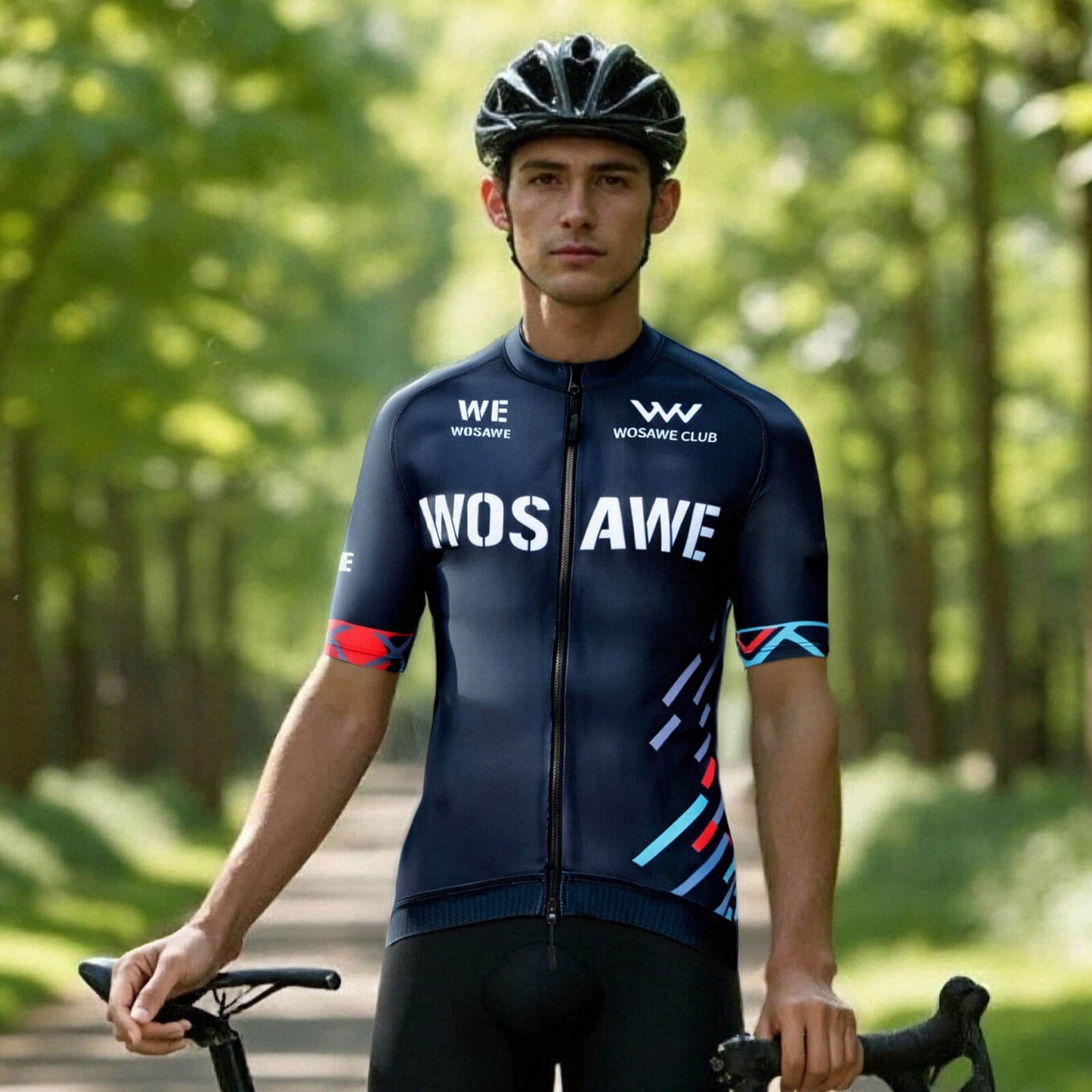 Men’s Breathable Cycling Jersey – Quick-Dry, Stretch Fit, Short Sleeve Bike Top