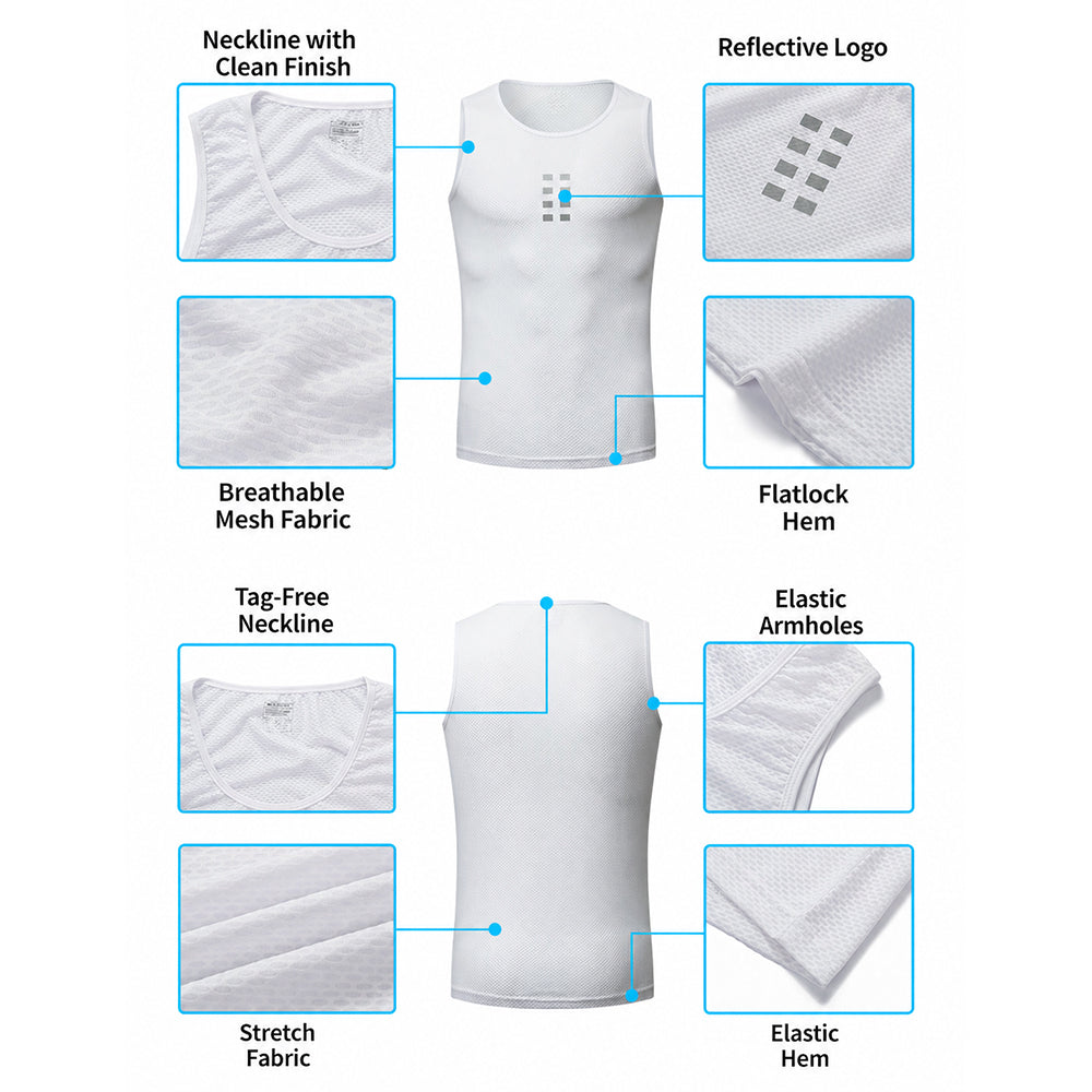 Men’s Breathable Mesh Cycling Base Layer Vest