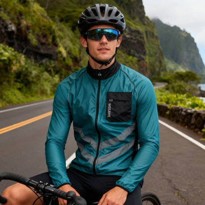 Men’s Cycling Jacket – Windproof, Water-Repellent & Reflective Outdoor Windbreaker