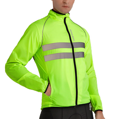 Men’s Cycling Jacket – Windproof, Water-Repellent & Reflective Outdoor Windbreaker