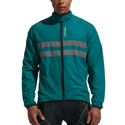 Men’s Cycling Jacket – Windproof, Water-Repellent & Reflective Outdoor Windbreaker