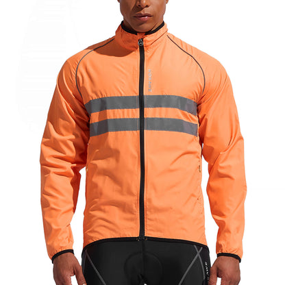 Men’s Cycling Jacket – Windproof, Water-Repellent & Reflective Outdoor Windbreaker