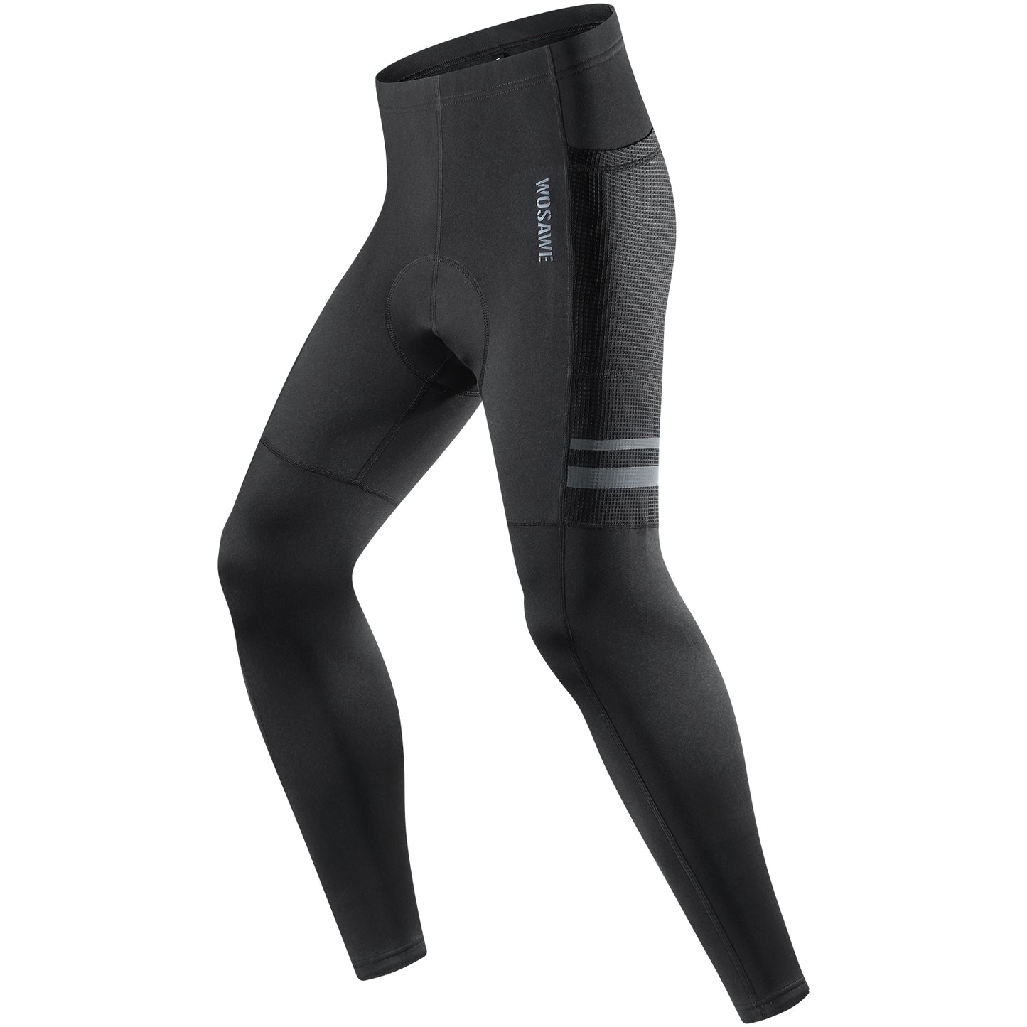 Men’s Cycling Pants with Padding – Warm Fleece Road Bike Tights