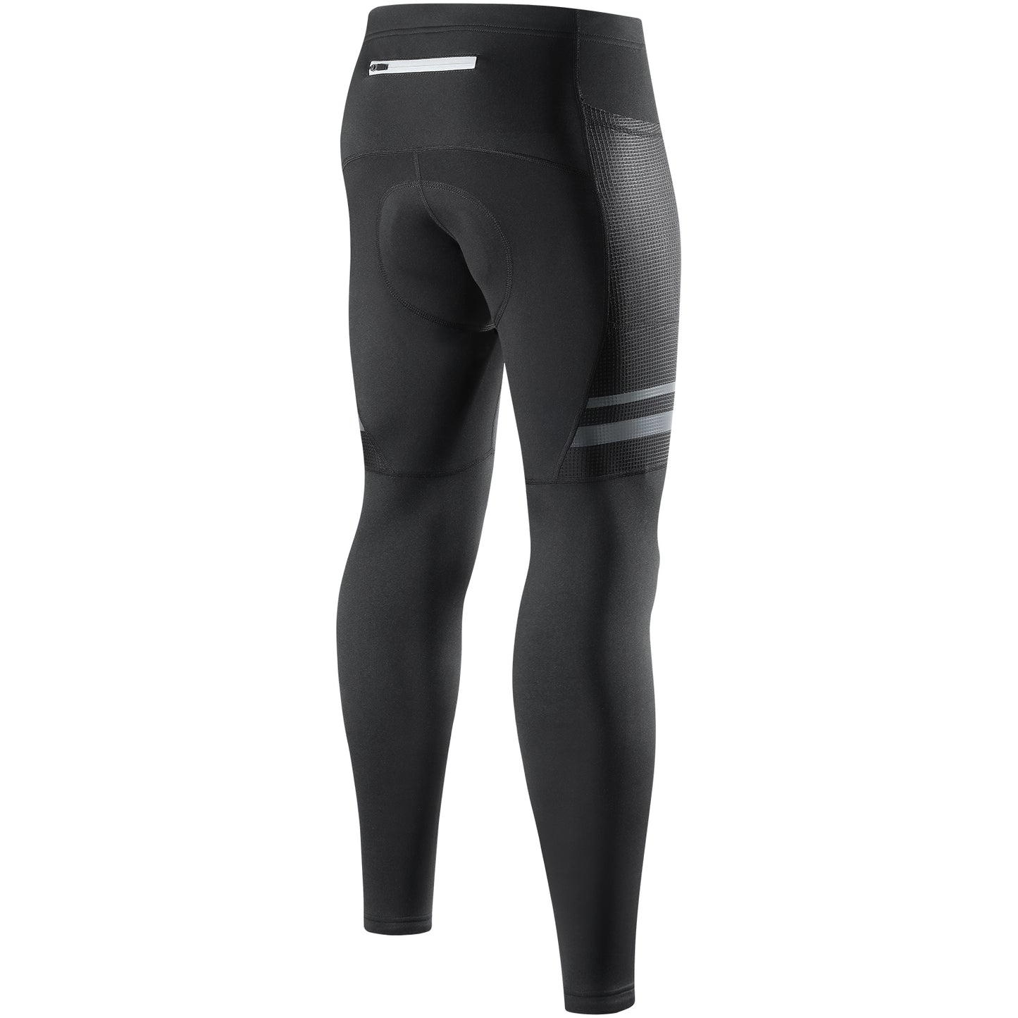 Men’s Cycling Pants with Padding – Warm Fleece Road Bike Tights
